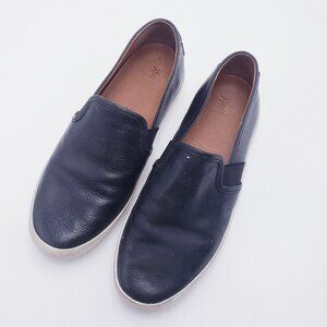 Frye Women's Size 8 Ivy Slip On Sneaker Black Leather Low Top Comfort